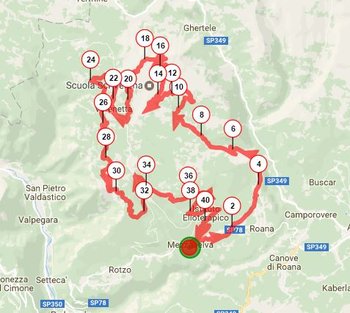 Percorso 42km Marcia Mittelwalt 2017