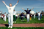 Demonstration des Qi-Gong, Sojo, Lusiana 22. Juni 2014