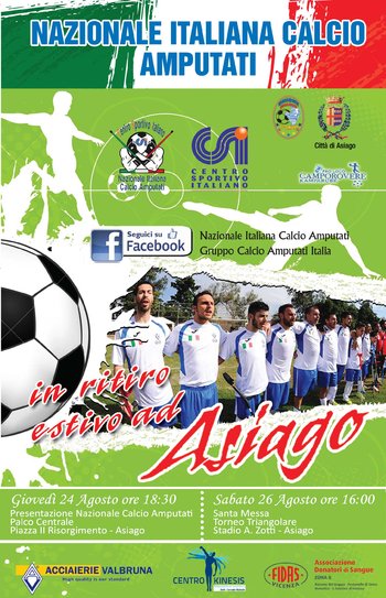 Ritiro Nazionale Italiana Calcio Amputati sull'Altopiano di Asiago Ritiro Nazionale Italiana Calcio Amputati sull'Altopiano di Asiago