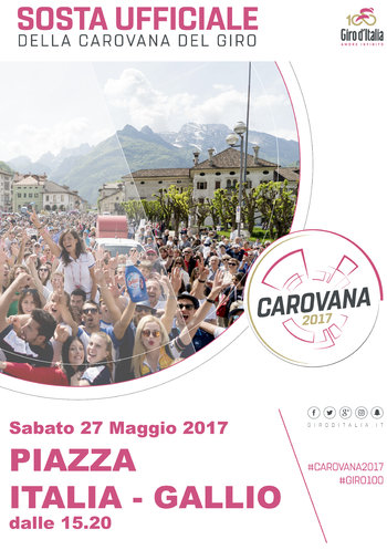 Sosta ufficiale a Gallio della Carovana del Giro d'Italia