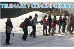 Schneeschuhwandern Sie, Telemark Gruppe gemeinsame Cesuna 7 von Roana 9March