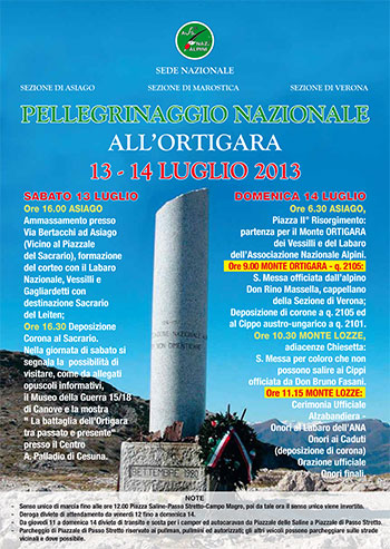 Pellegrinaggio Caduti Monte Ortigara 2013