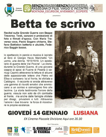 Betta te scrivo Teatro Lusiana Betta te scrivo Teatro Lusiana