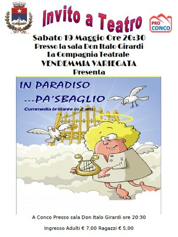 In paradiso pa sbaglio a Conco In paradiso pa sbaglio a Conco