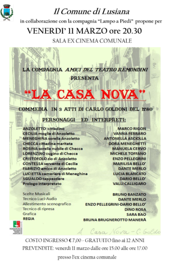 La casa nova carlo goldoni a lusiana marzo 2016png