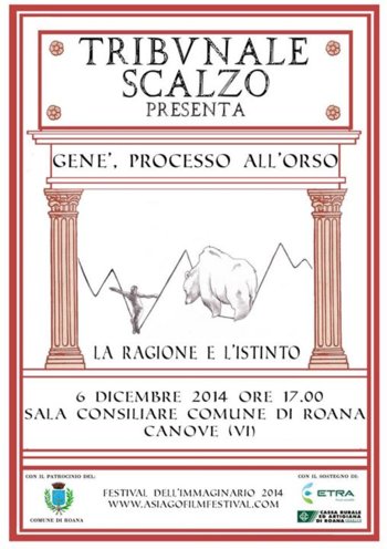 Locandina tribunale scalzo, Genè processo all'orso