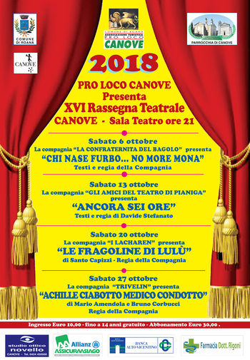 XVI th theatrical review in Canove-October 2018 