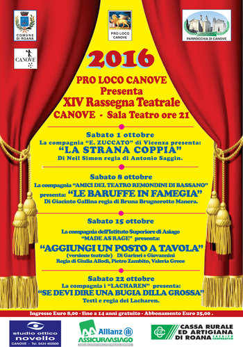 14. Oktober 2016 in Canove, Theater-th Altopiano di Asiago