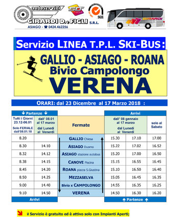 Orari skibus linea verena 2017 2018