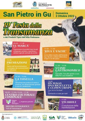 19 Festa della Transumanza e dei Prodotti Tipici dell'Alta Padovana 2 ottobre 2022