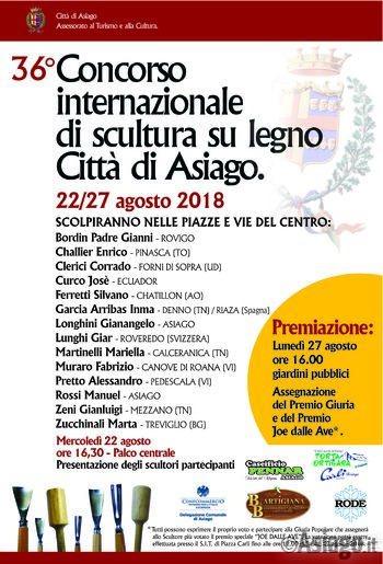 Concorso internazionale scultura asiago 2018