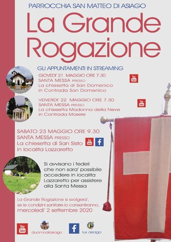 Grande Rogazione Asiago 2020 in streaming Grande Rogazione Asiago 2020 in streaming
