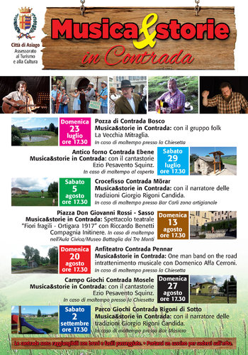 Musica e storie in contrada ad Asiago Musica e storie in contrada ad Asiago
