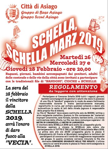 Schella marzo 2019 - Regolamento