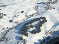 Veduta aerea dell'Osserva​torio Astronomico di Asiago