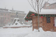 Christmas markets Asiago Snowing