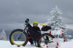 FAT biking, biking on the Asiago plateau in winter
