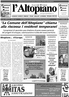 Giornale l'Altopiano 1 marzo Giornale l'Altopiano 1 marzo
