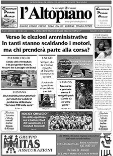 Giornale l'Altopiano 15 marzo Giornale l'Altopiano 15 marzo