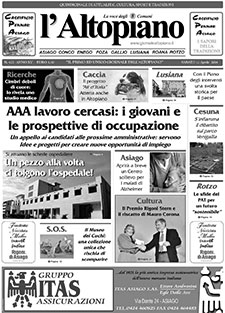 Giornale l'Altopiano 12 aprile Giornale l'Altopiano 12 aprile