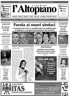 Giornale l'Altopiano 7 giugno Giornale l'Altopiano 7 giugno
