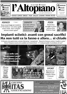 Giornale l'Altopiano 25 ottobre