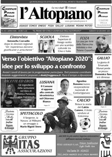 Giornale l'Altopiano 20 giugno 2015