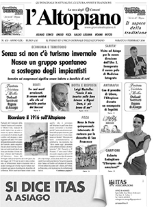 Giornale l'Altopiano 13 febbraio 2016 Giornale l'Altopiano 13 febbraio 2016