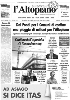 Giornale l'Altopiano 18 giugno 2016