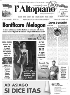 Giornale l'Altopiano 5 novembre 2016