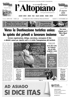 Giornale l'Altopiano 23 settembre 2017 Giornale l'Altopiano 23 settembre 2017