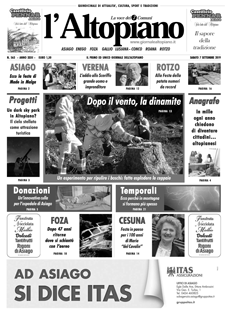 Giornale l'Altopiano 7 settembre 2019