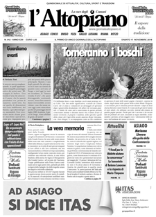 Giornale l'Altopiano 17 novembre 2018