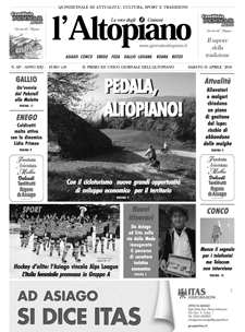 Giornale l'Altopiano 21 aprile 2018