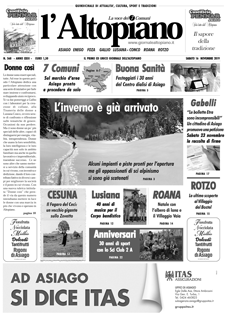 Giornale l'Altopiano 16 novembre 2019