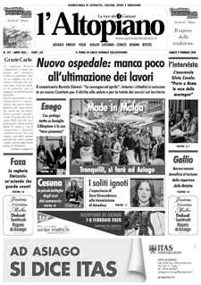 Giornale l'Altopiano 8 febbraio 2020