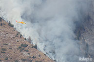 L'incendio della Val Renzola del 28/12/2015 visto dal Portule