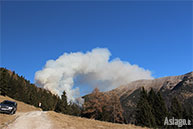 L'incendio in val Renzola del 28/12/2015