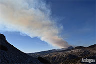 L'incendio della Val Renzola del 28/12/2015 vsto da Cima Caldiera