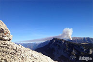 The burning of Asiago of 12/28/2015 seen from Vezzena