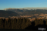 Von der Rifugio Kubelek einen Blick auf das Feuer von Asiago