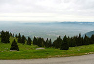 Blick auf die Ebene von der Strada Delle Almen