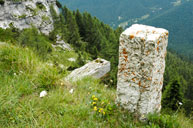 Trave di sostegno strada Austriaca per Bocchetta