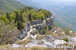 Strada di arroccamento vista dell'alto