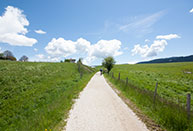 Schotterstraße und Fahrrad