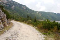 La strada bianca che conduce verso Bocchetta Portule