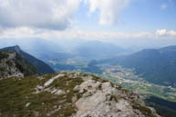 Oberen Mandriolo mit Vista Levico und Caldonazzo Daumen