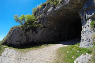 Gallery excavated in Monte Cengio