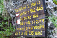 Indicative sign Placed at the Entrance of the labyrinth