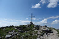 Ankunft an das Kreuz der Top Caldiera